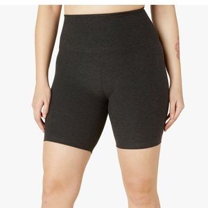 Beyond yoga space dye dark gray biker bike shorts large new